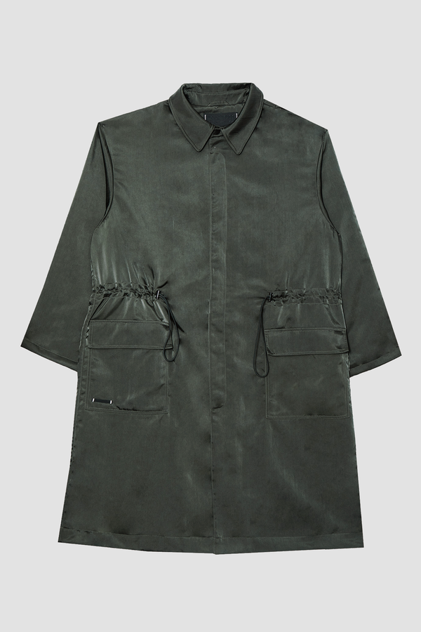 HeavyProtect Army Green Trench Coat