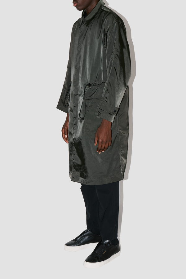 HeavyProtect Army Green Trench Coat