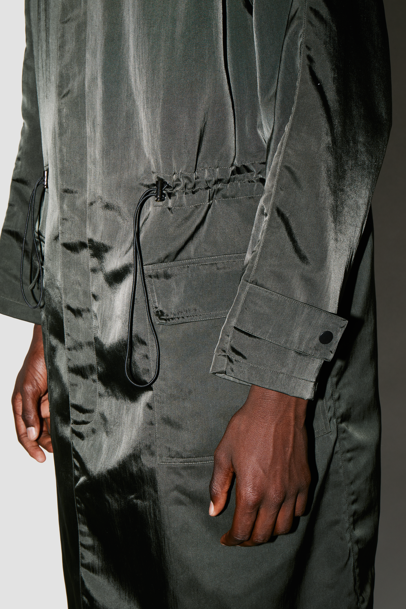 HeavyProtect Army Green Trench Coat