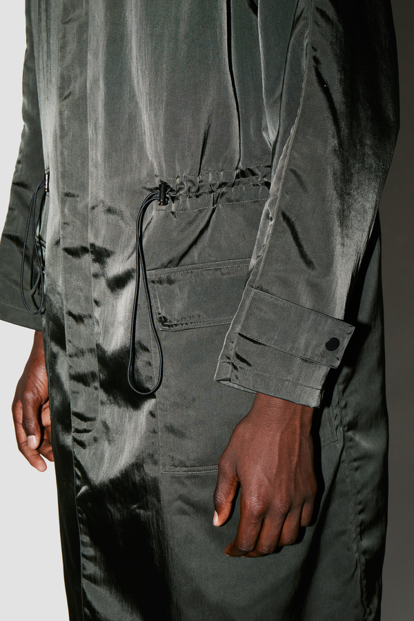 HeavyProtect Army Green Trench Coat