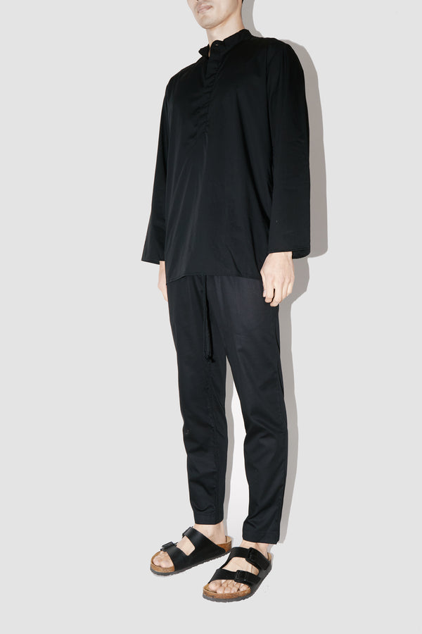 SmoothWeave Black Micro Twill Kurta