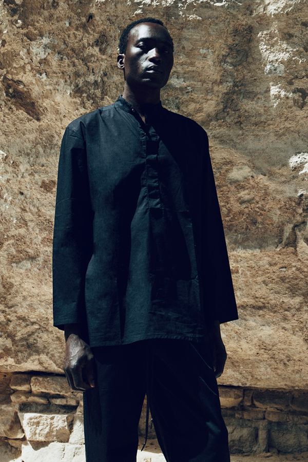 SmoothWeave Black Micro Twill Kurta