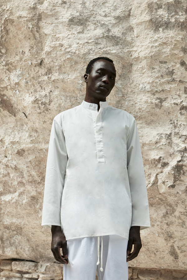 SmoothWeave White Micro Twill Kurta