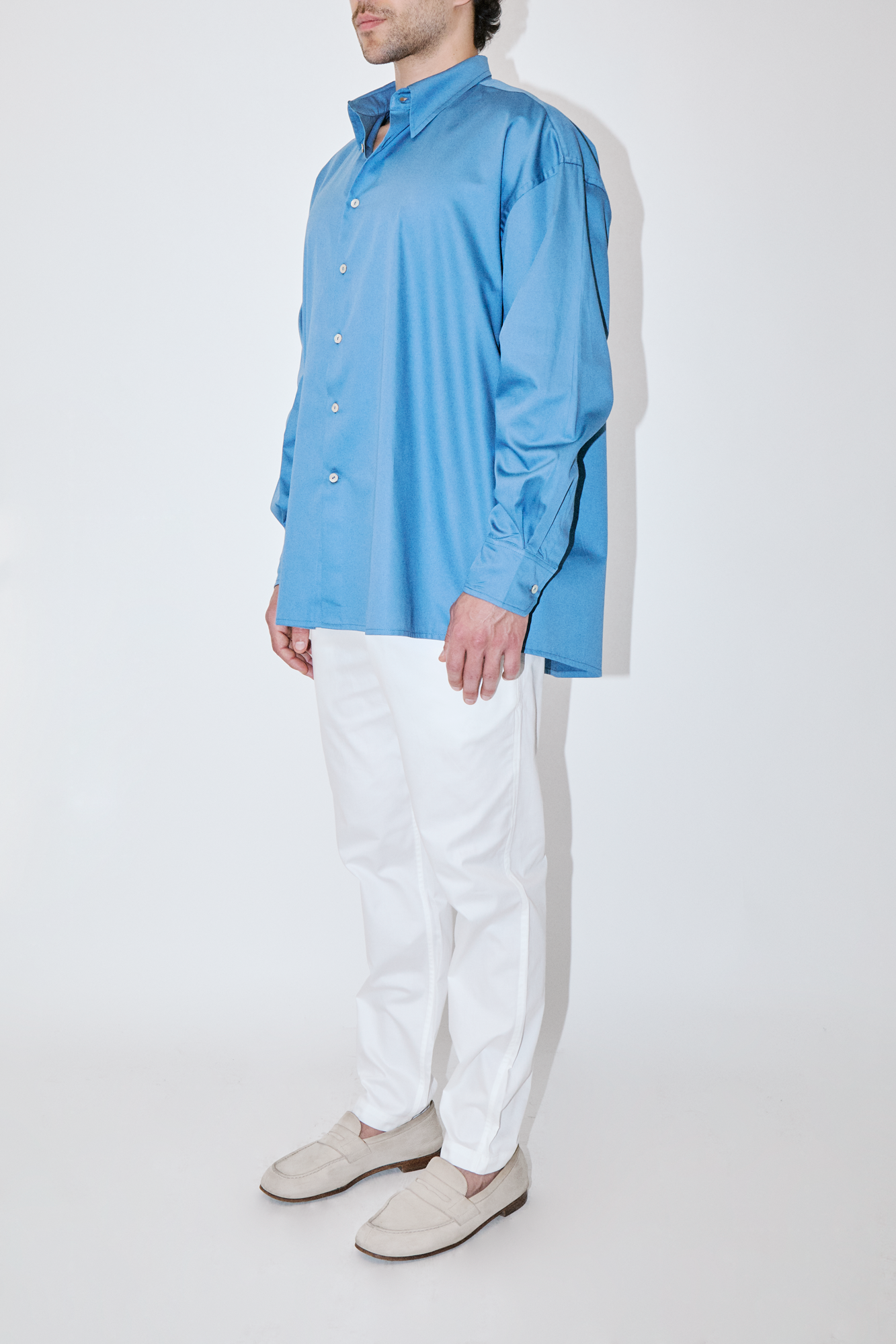 GizaFine Blue Petrol Oversized Shirt