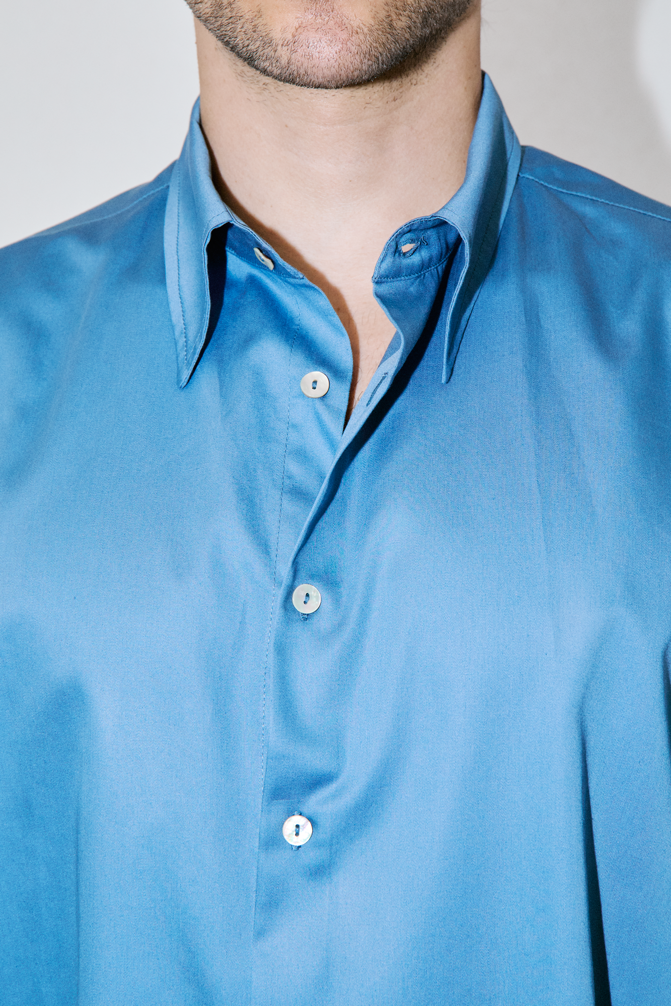 GizaFine Blue Petrol Oversized Shirt