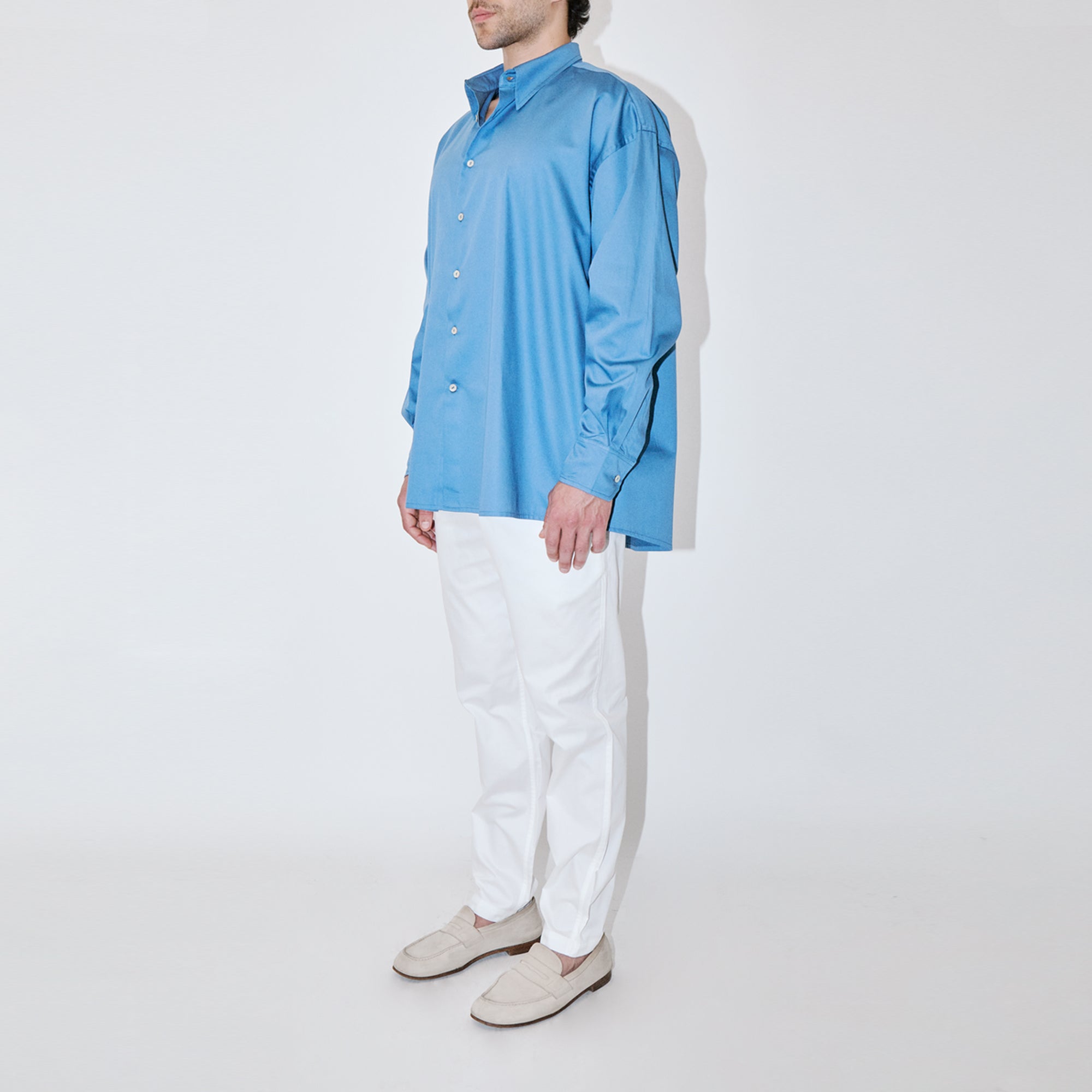 GizaFine Blue Petrol Oversized Shirt