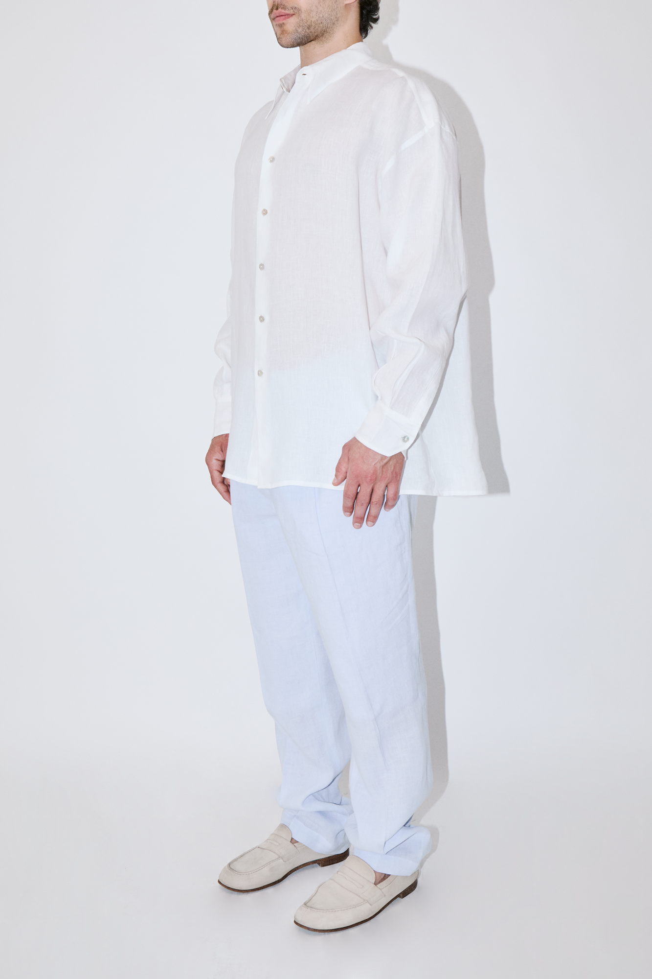 TerraLinen White Oversized Shirt