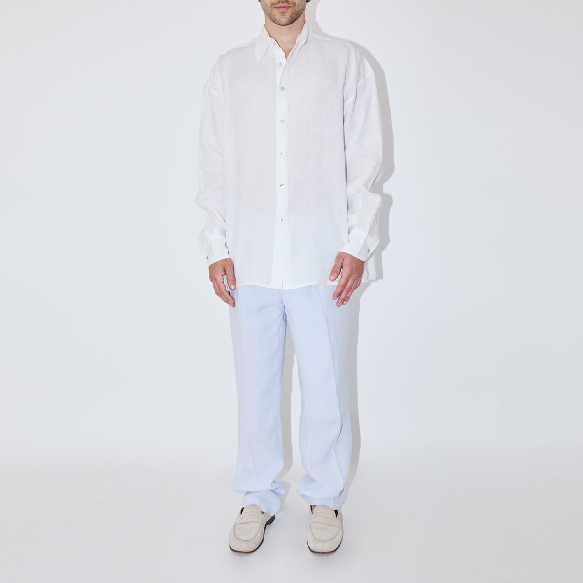 TerraLinen White Oversized Shirt