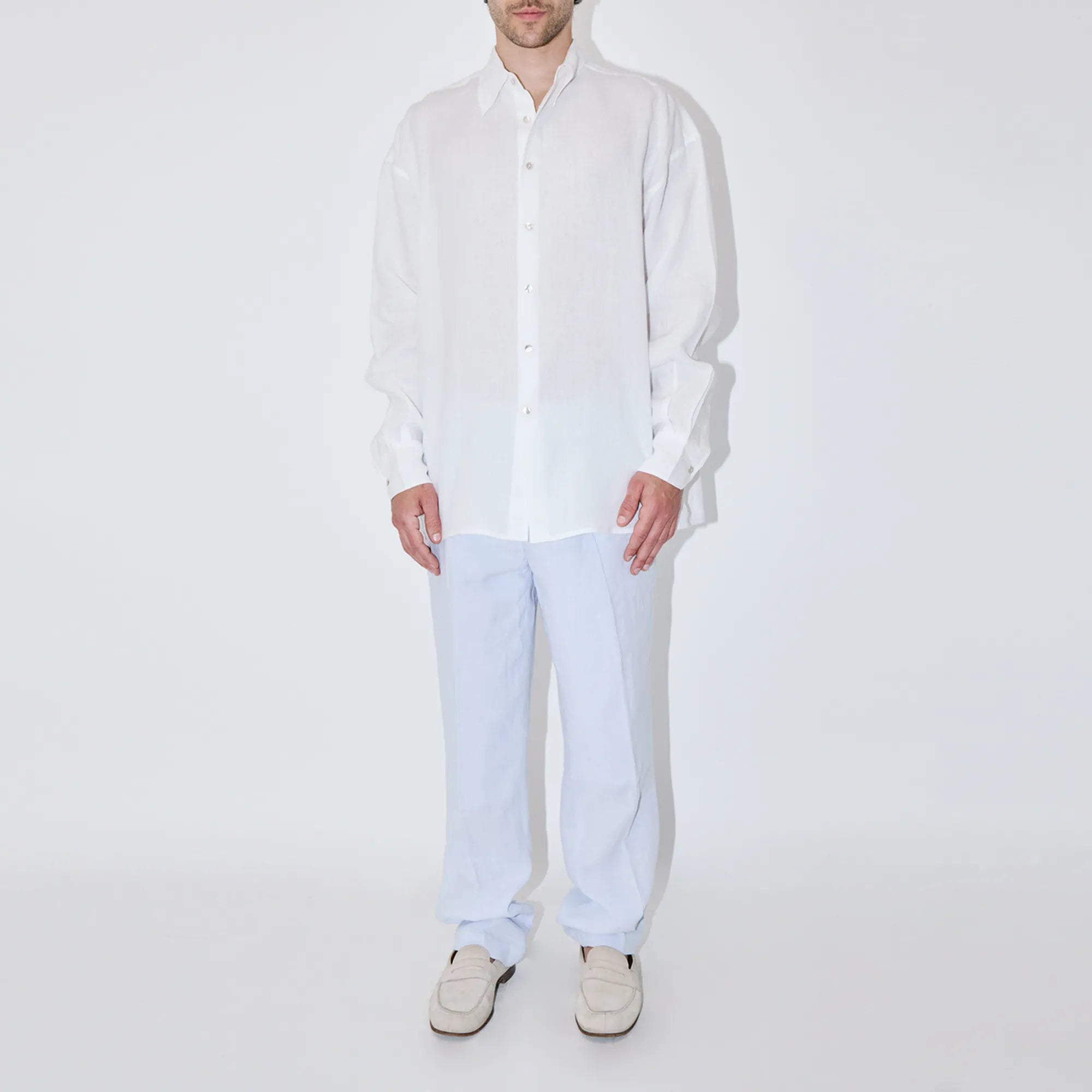 TerraLinen White Oversized Shirt