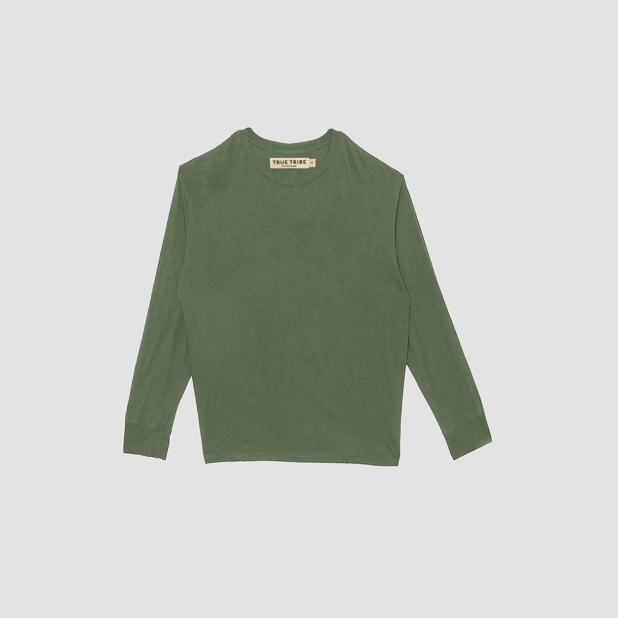 Combed Olive Long Sleeve T-Shirt