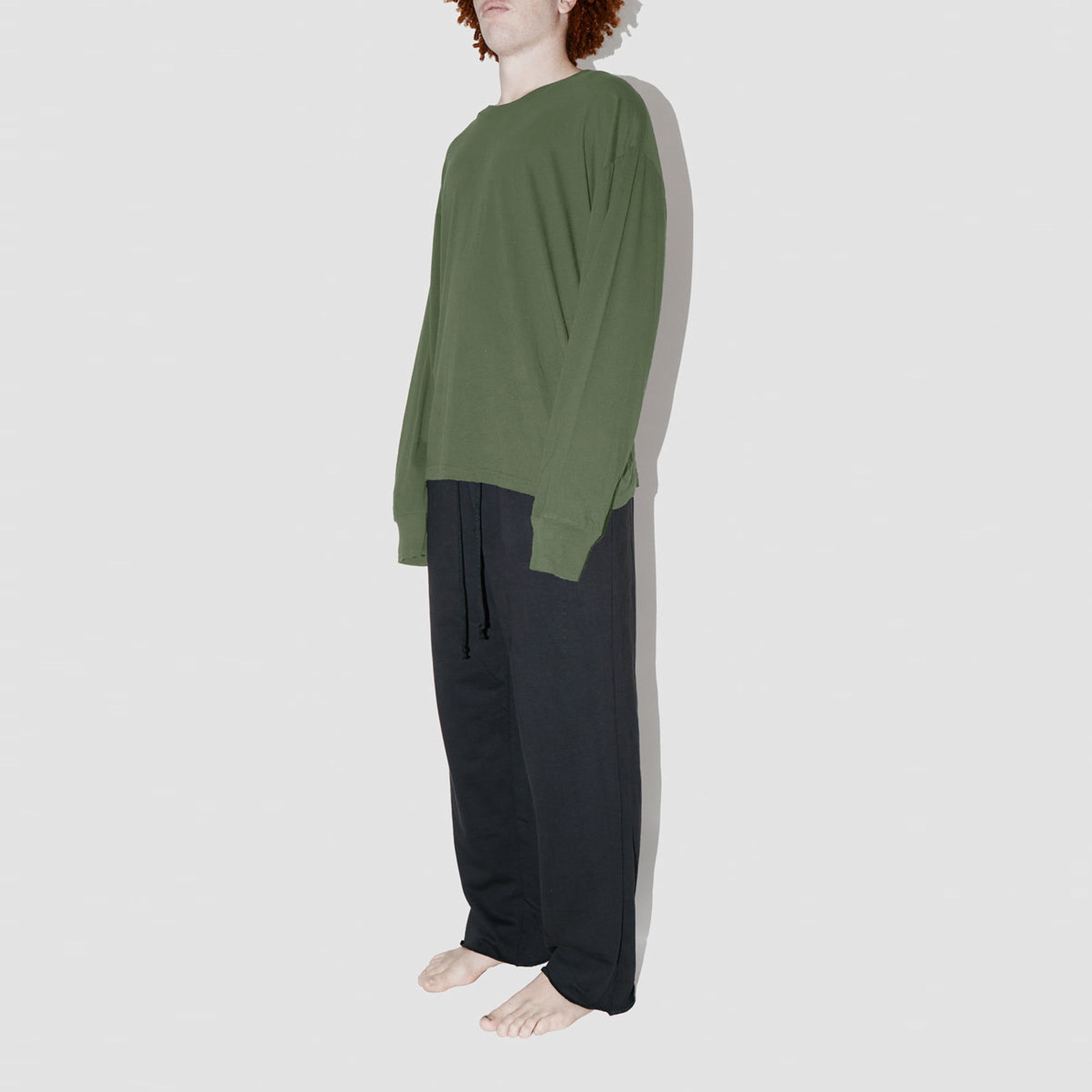 Combed Olive Long Sleeve T-Shirt