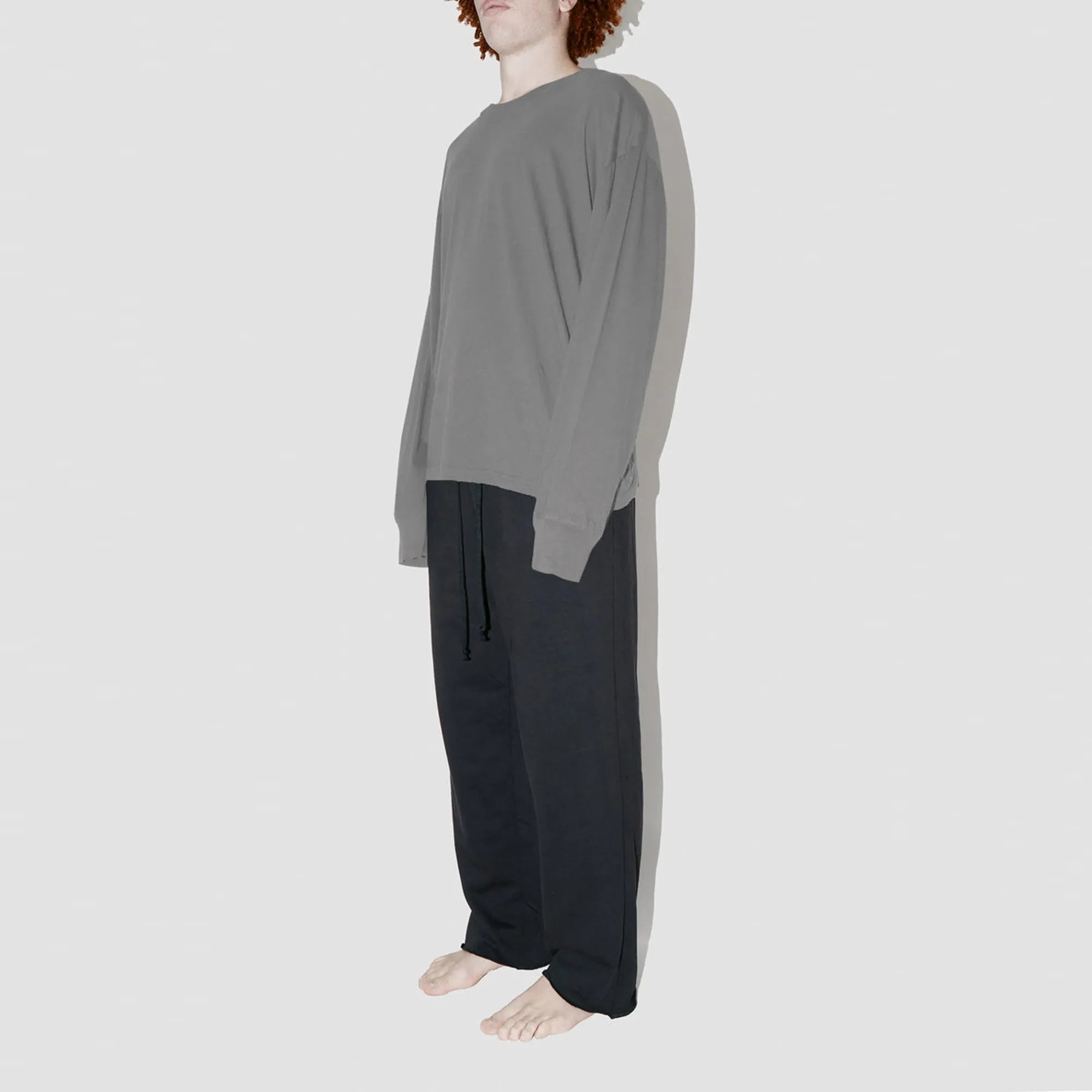 Combed Taupe Long Sleeve T-Shirt