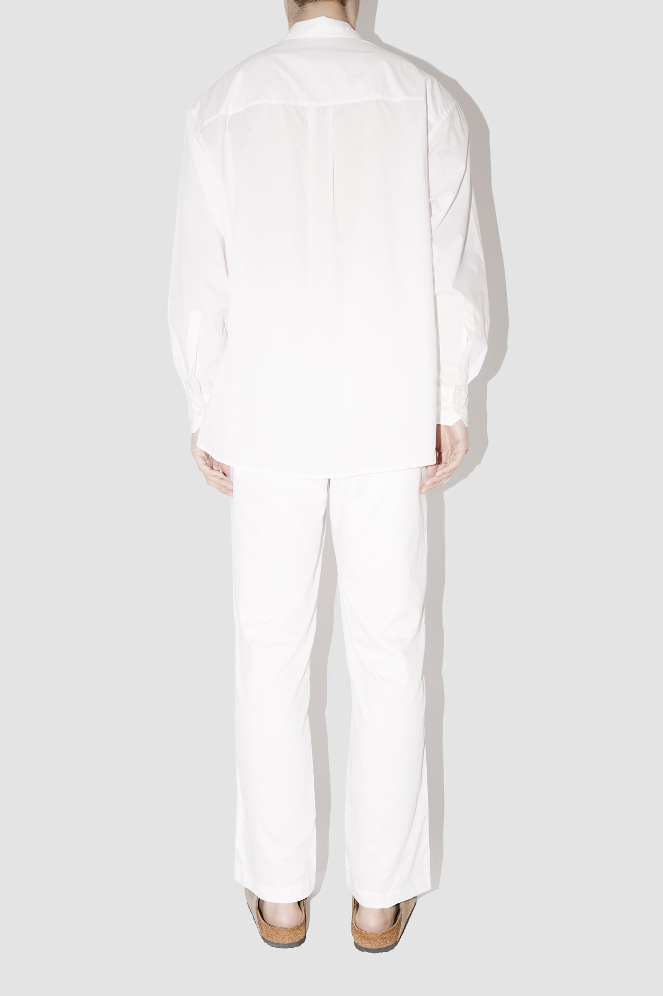BreathAir White Cotton Voile Oversized Shirt