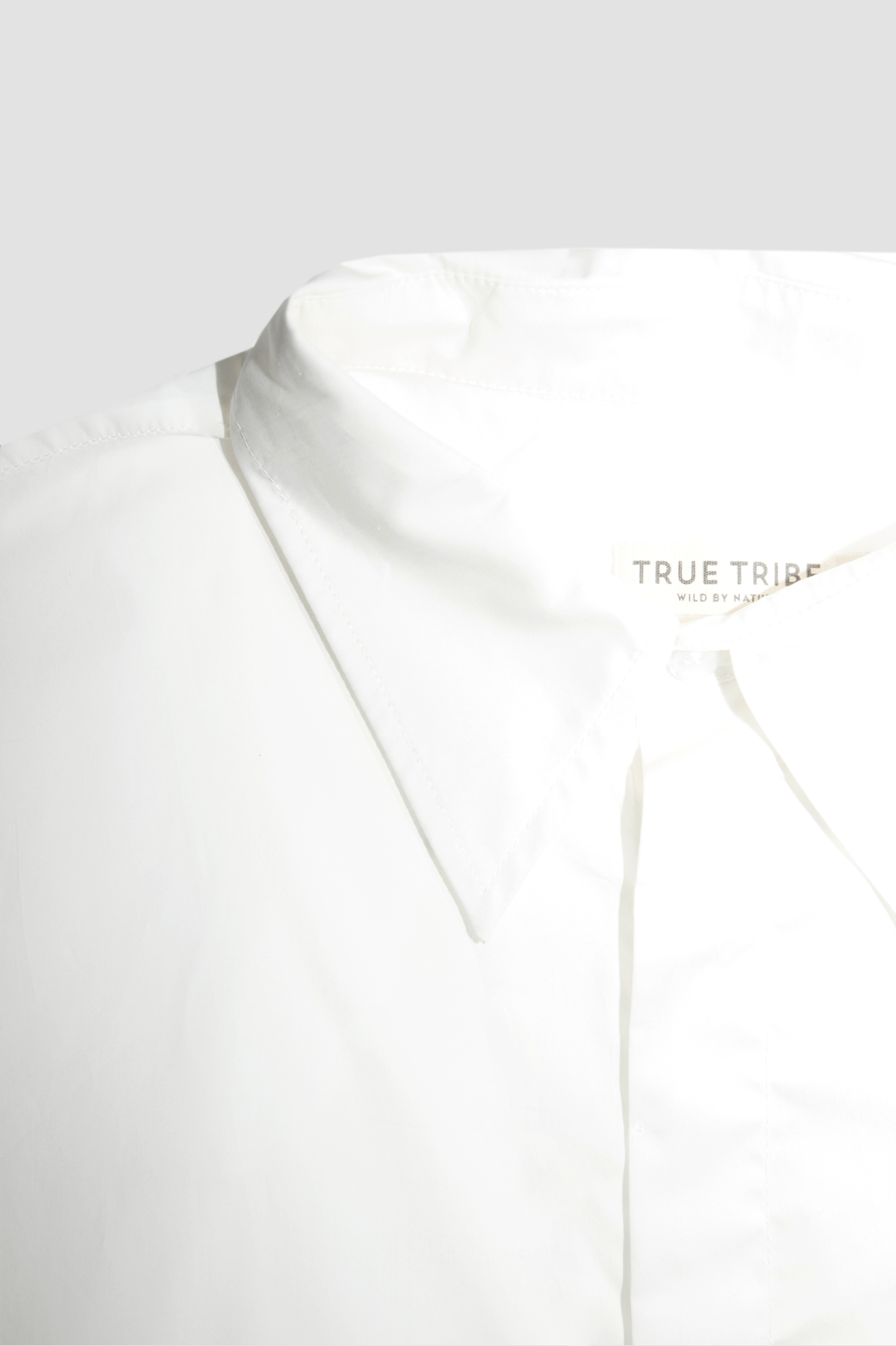 BreathAir White Cotton Voile Oversized Shirt