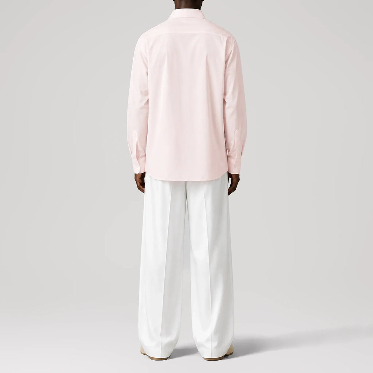 BreathAir Pale Pink Oversized Shirt, back view
