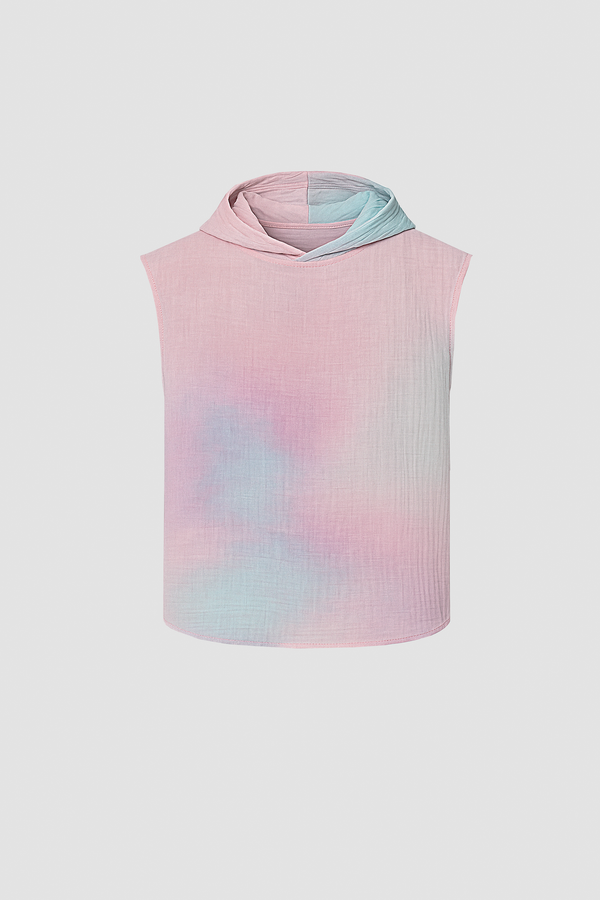 AngelWeave Indus Gauze Sleeveless Hoodie