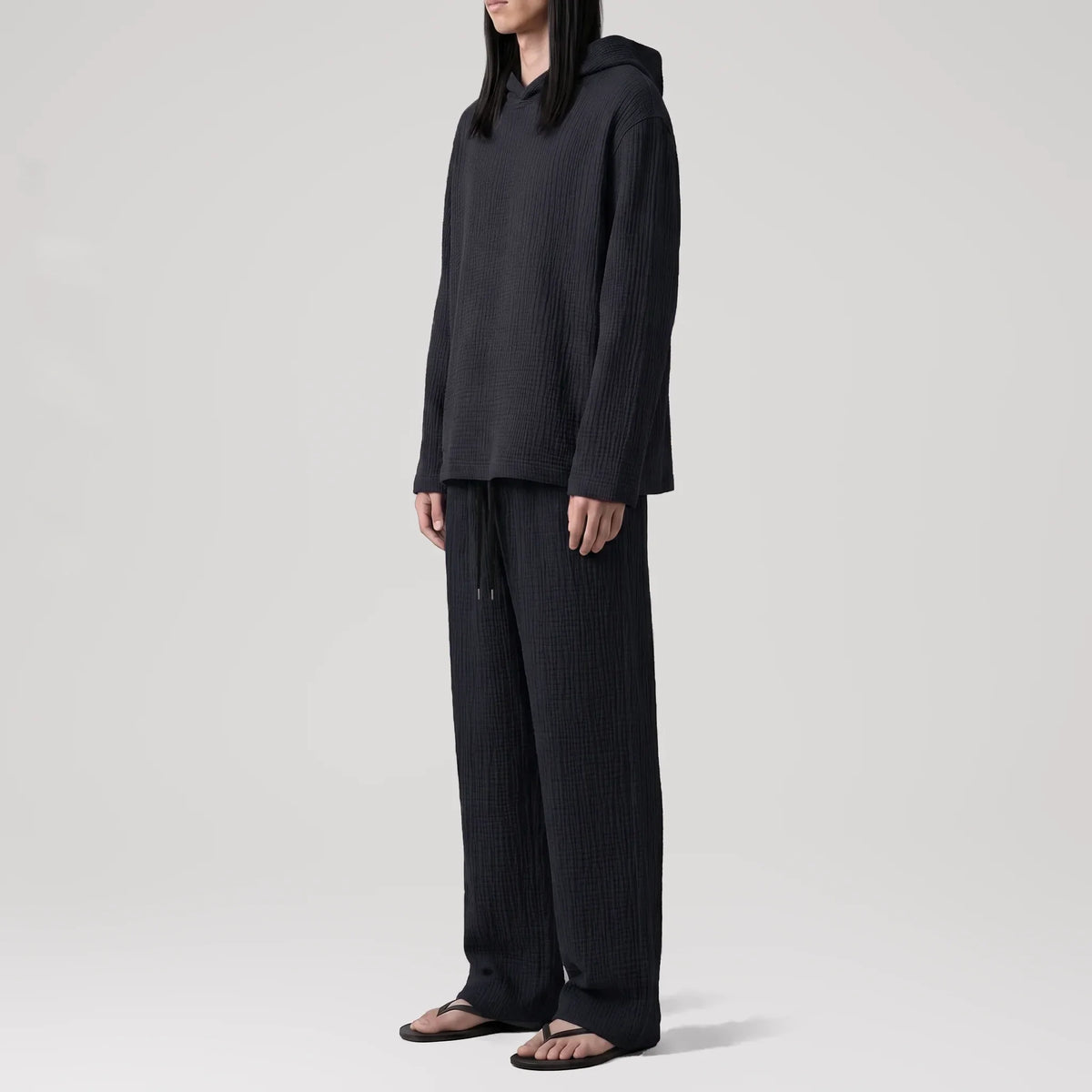 AngelWeave Midnight Gauze Hoodie, side view