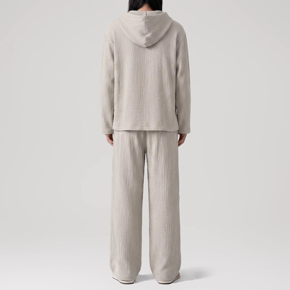 AngelWeave Sand Gauze Hoodie, back view