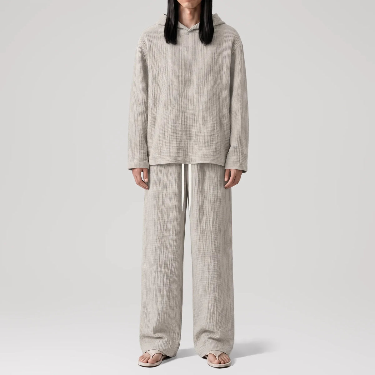 AngelWeave Sand Gauze Hoodie, front view
