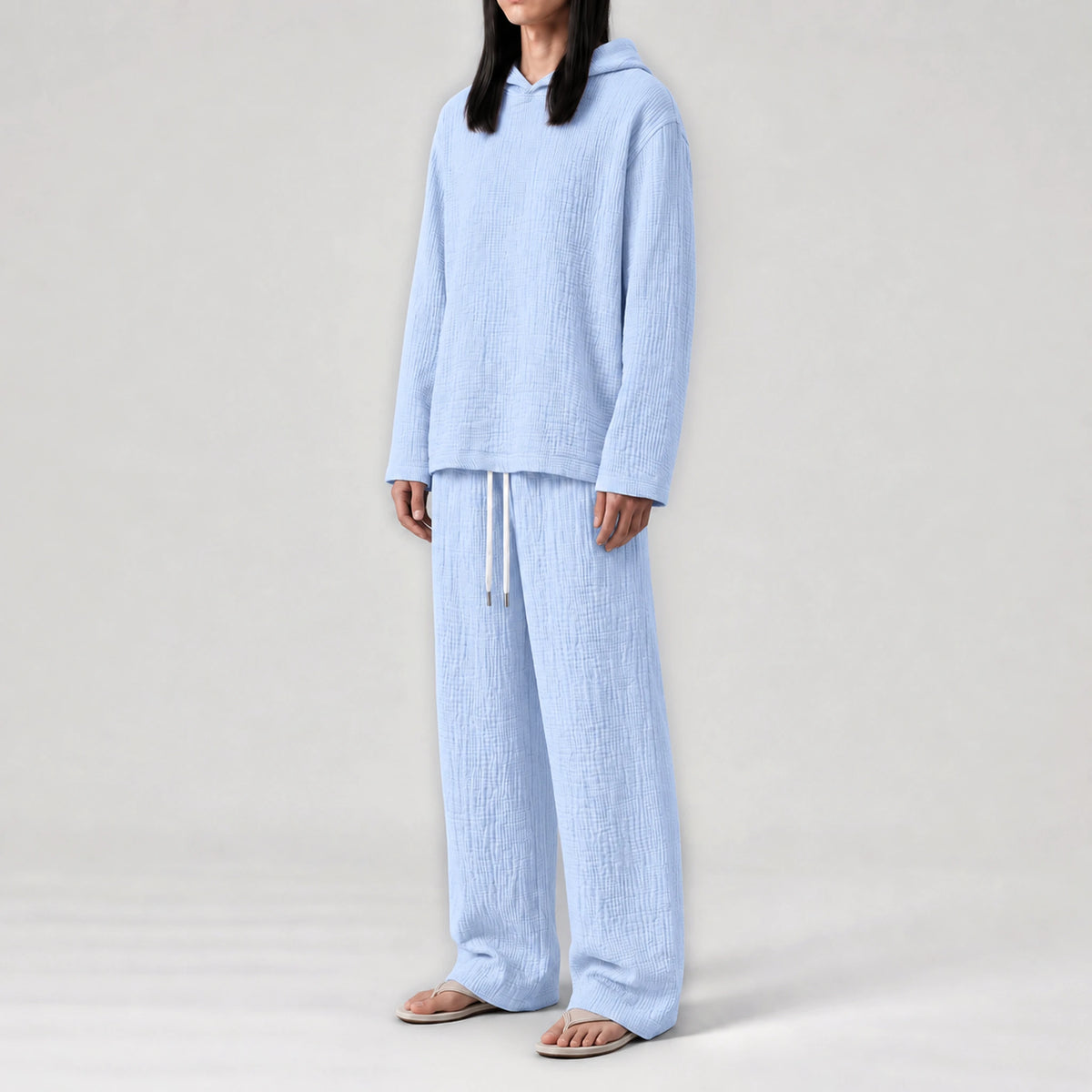 AngelWeave Sky Gauze Hoodie, side view