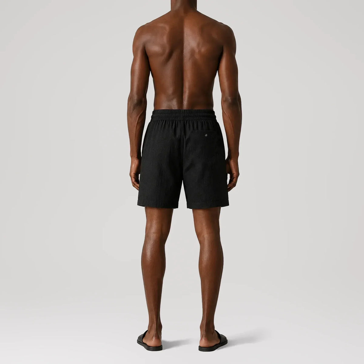 Short classique TerraLinen Black, vue de dos
