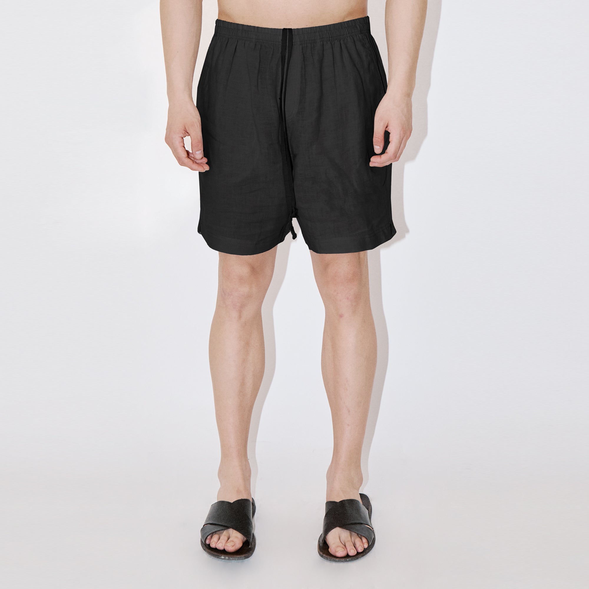 TerraLinen Black Classic Shorts