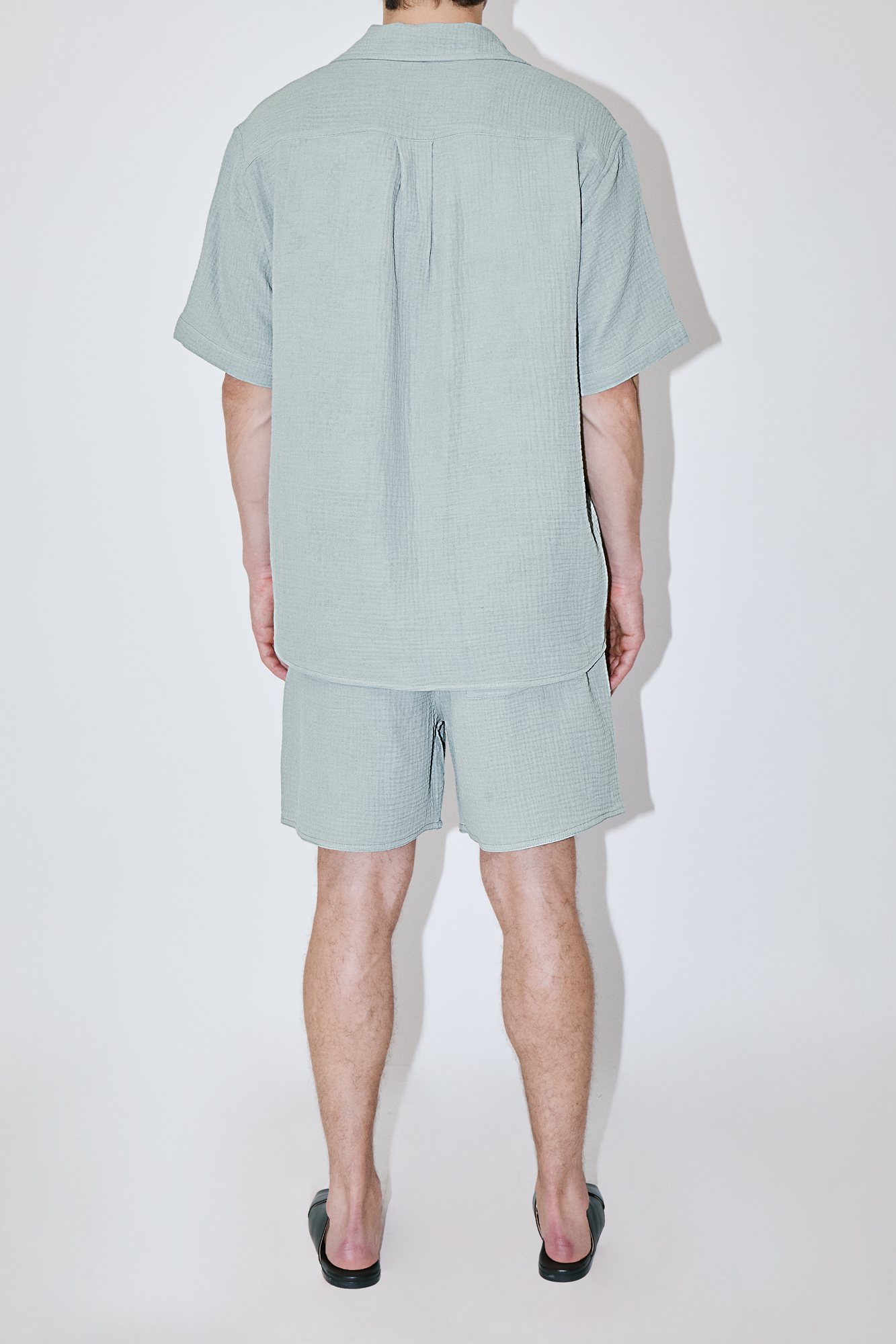 AngelWeave Almond Green Gauze Resort Shirt
