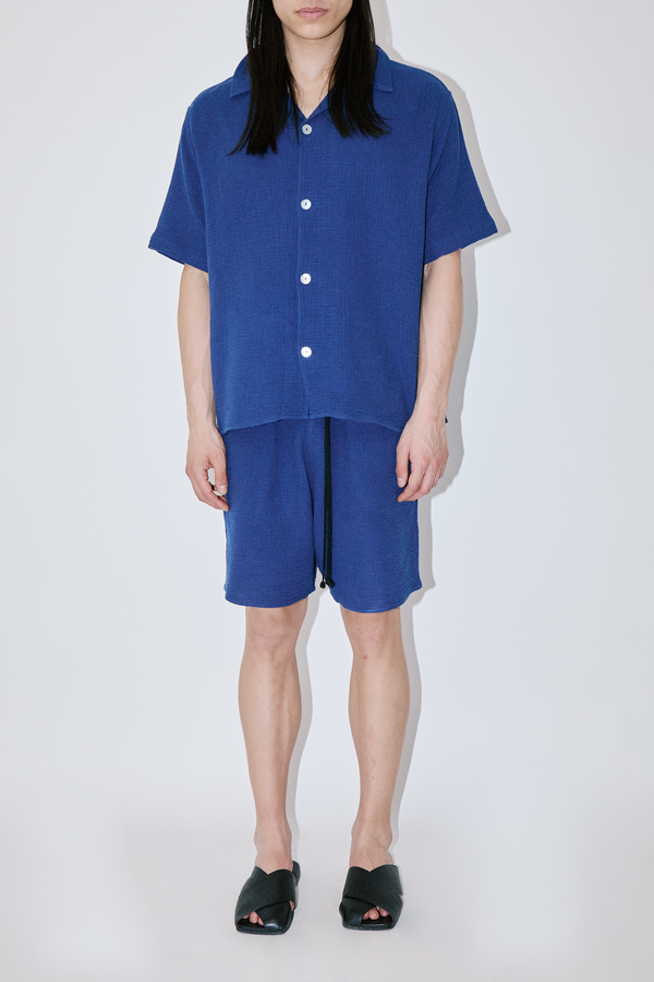 AngelWeave Indigo Gauze Resort Shirt