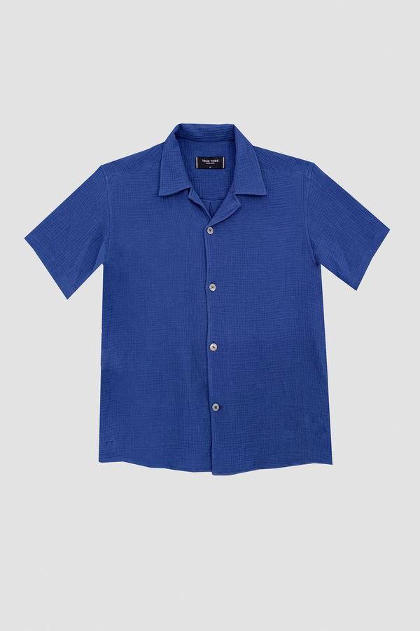 AngelWeave Indigo Gauze Resort Shirt