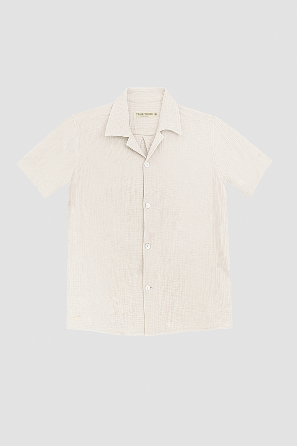 AngelWeave Ivory Gauze Resort Shirt