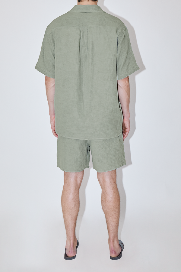 AngelWeave Khaki Gauze Resort Shirt