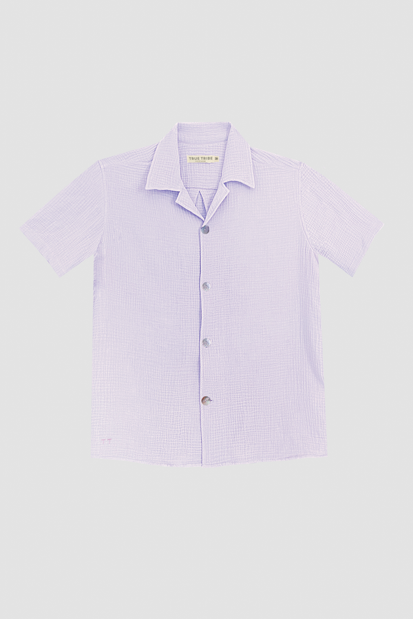 AngelWeave Lavender Gauze Resort Shirt