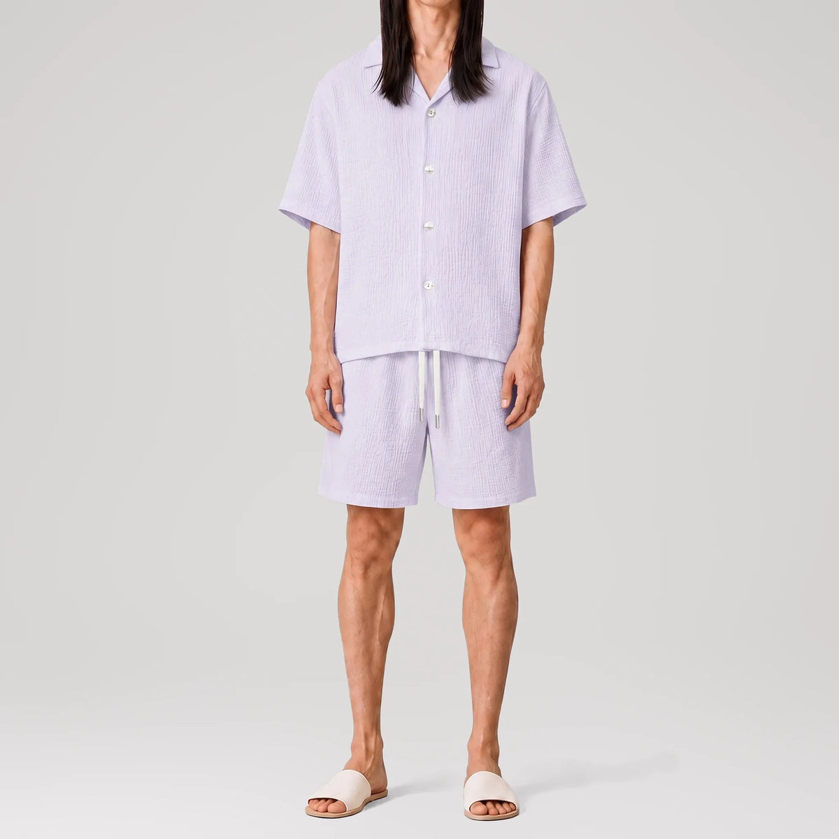 AngelWeave Lavender Resort Shirt, front view