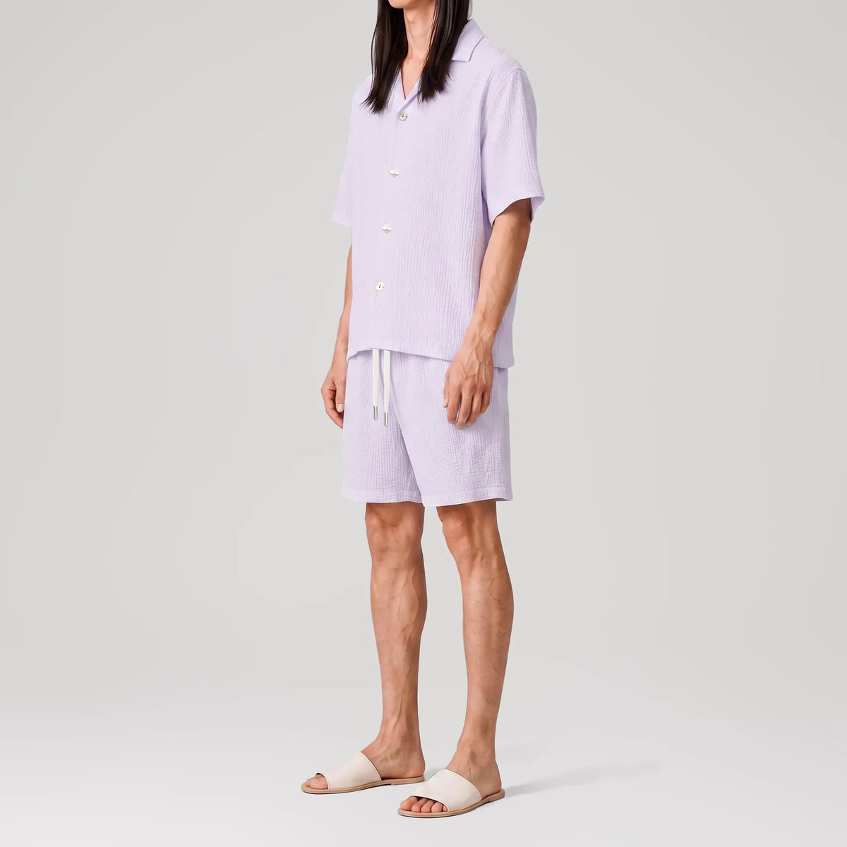 AngelWeave Lavender Resort Shirt, side view