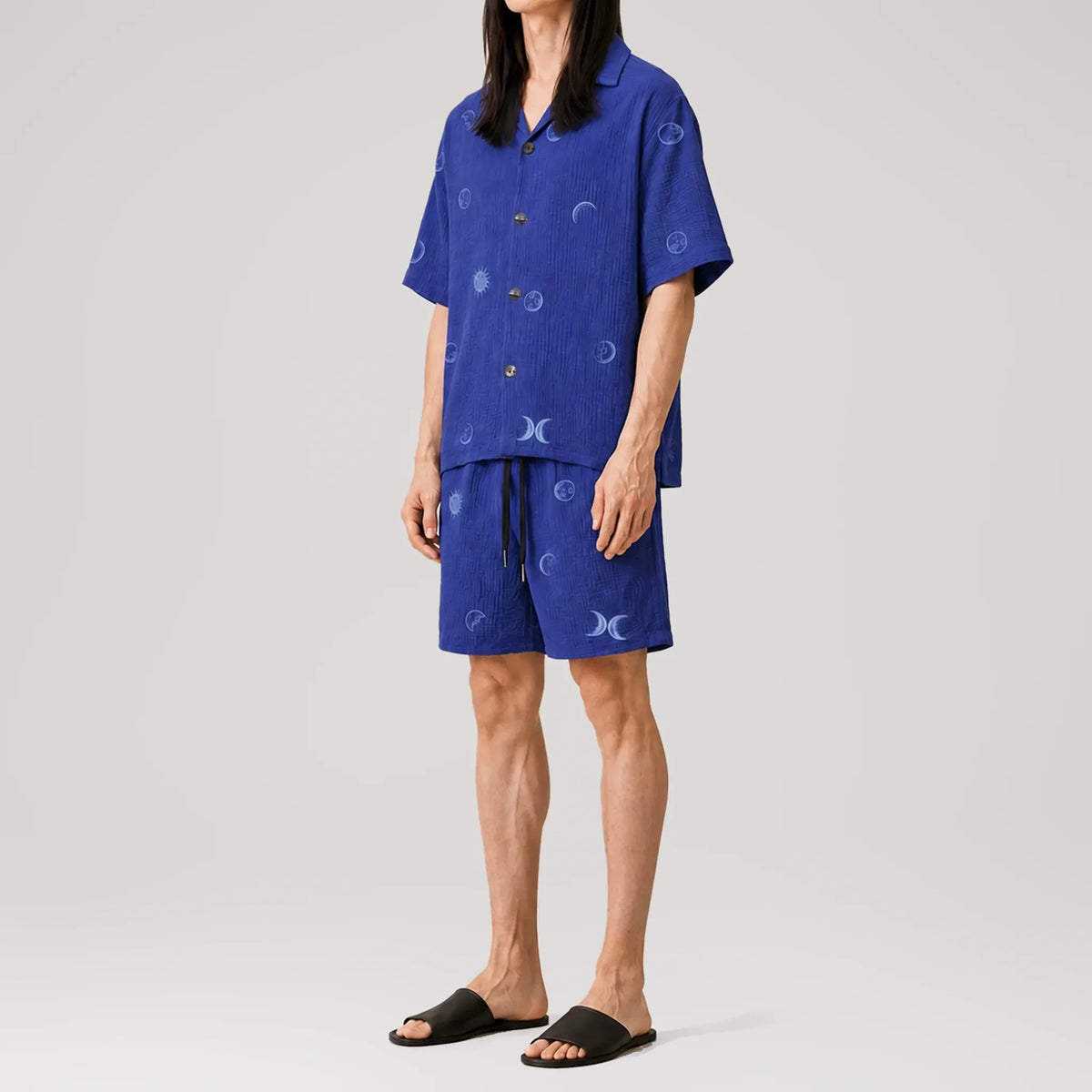 AngelWeave Lunar Embroidered Resort Shirt, side view