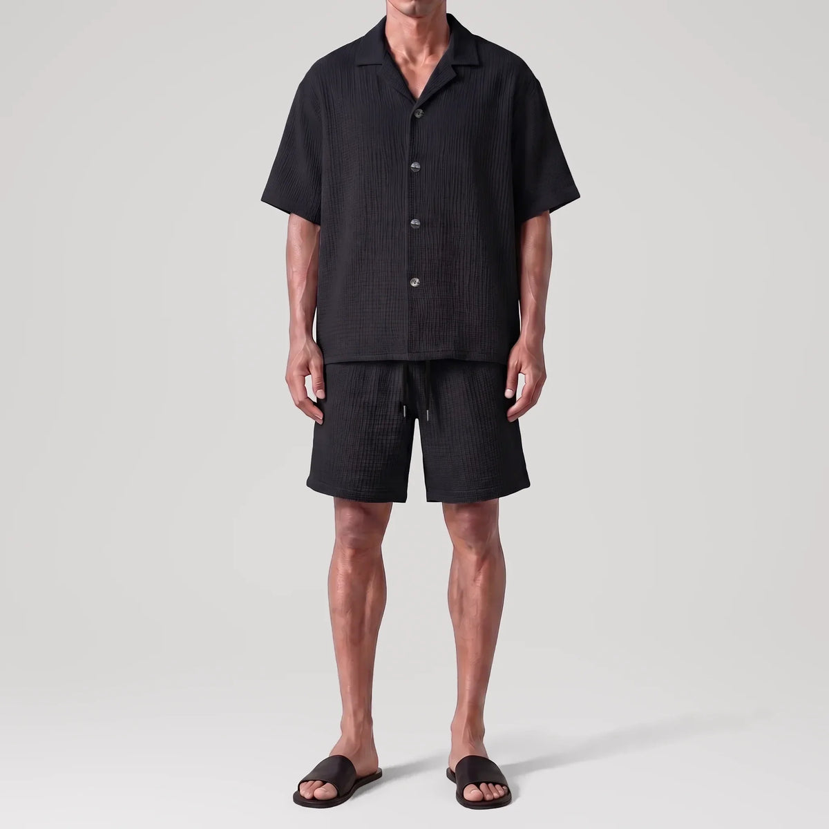 AngelWeave Midnight Resort Shirt, front view