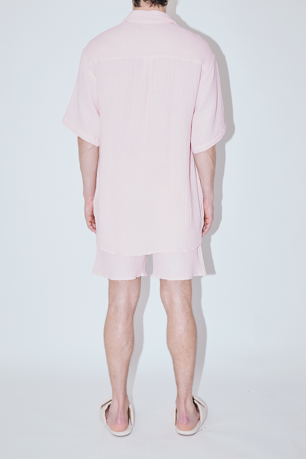 AngelWeave Peach Gauze Resort Shirt
