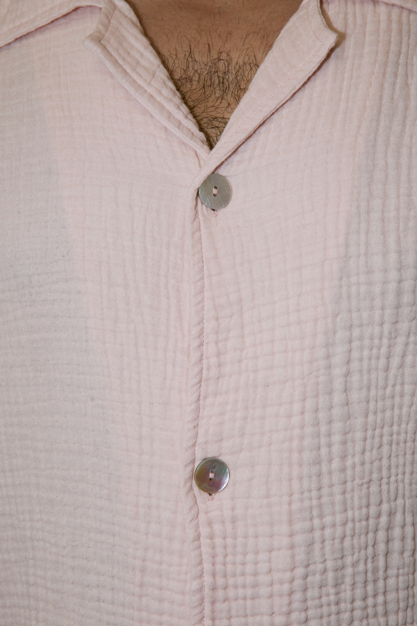 AngelWeave Peach Gauze Resort Shirt