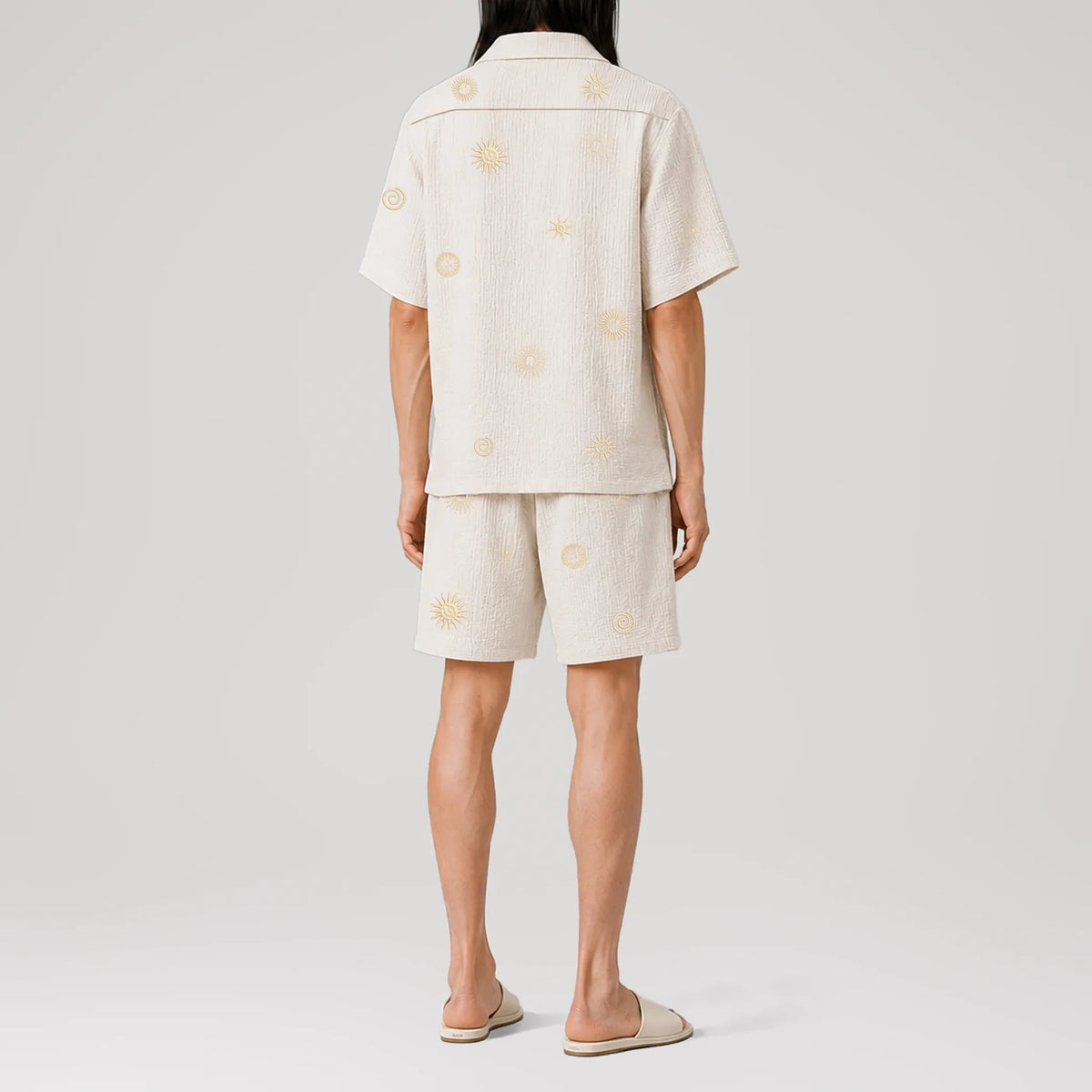 AngelWeave Solar Embroidered Resort Shirt, back view