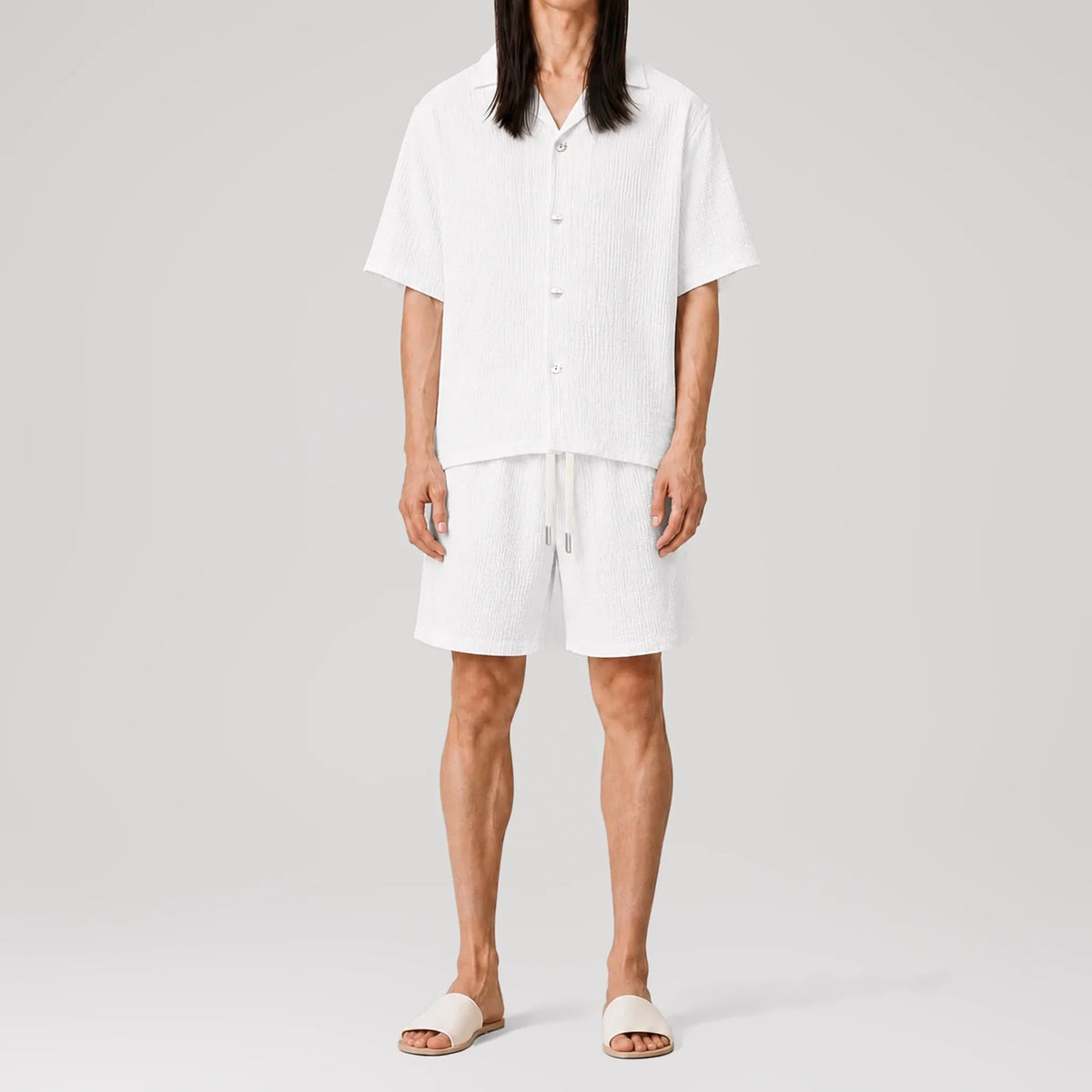 AngelWeave White Resort Shirt, front view