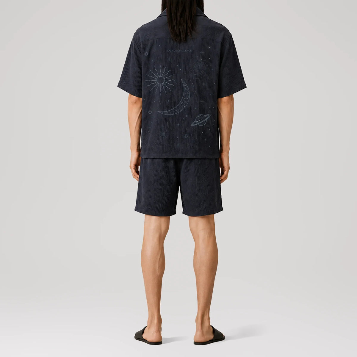 AngelWeave Space Embroidered Resort Shirt, back view