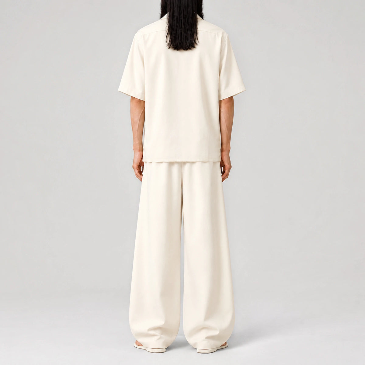 DuneSilk Ivory Resort Shirt, back view