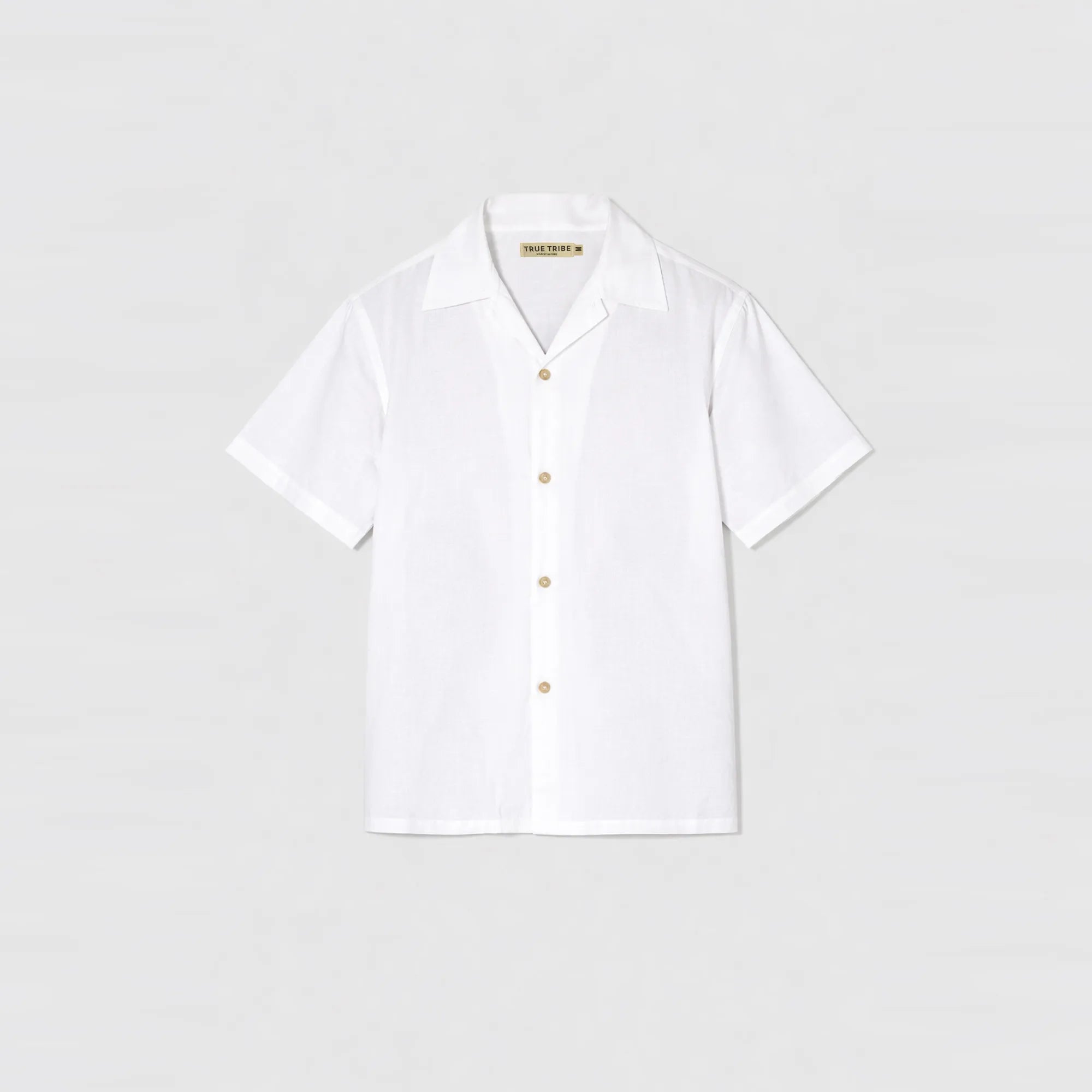 GizaFine White Satin Resort Shirt