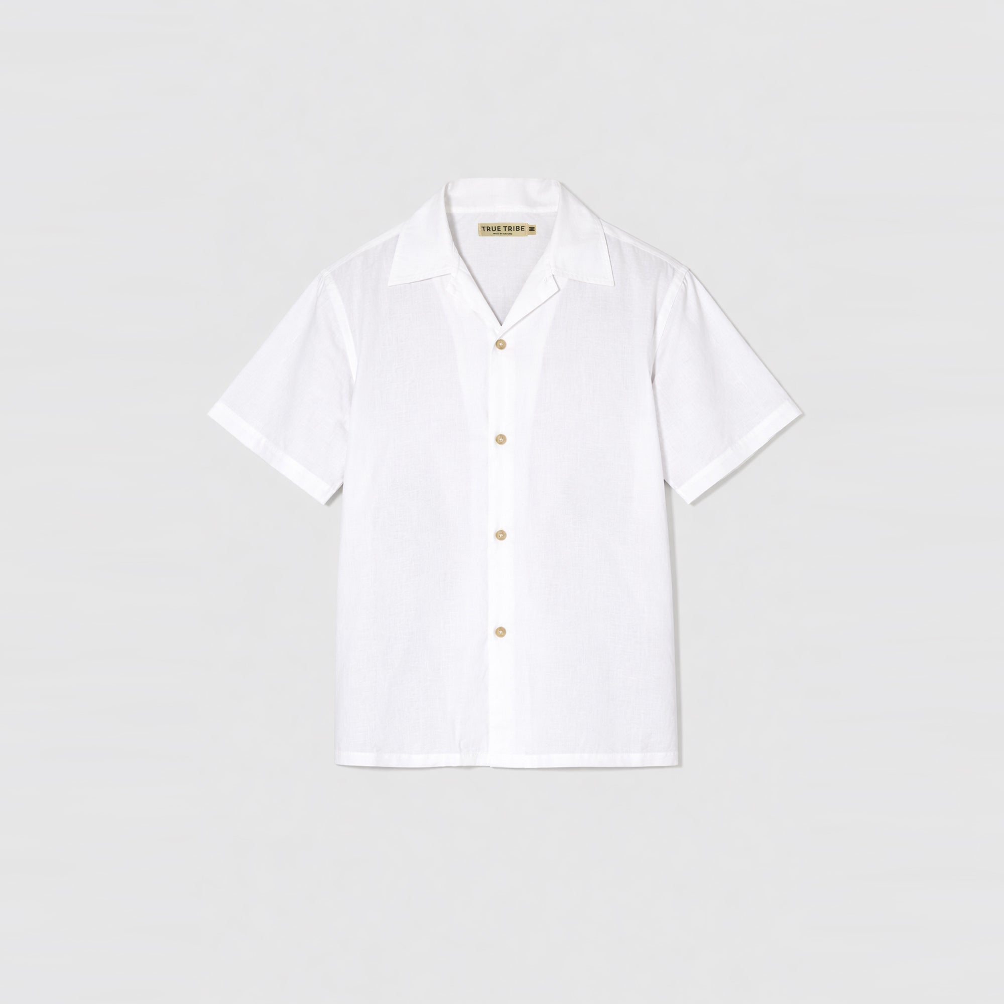 GizaFine White Satin Resort Shirt