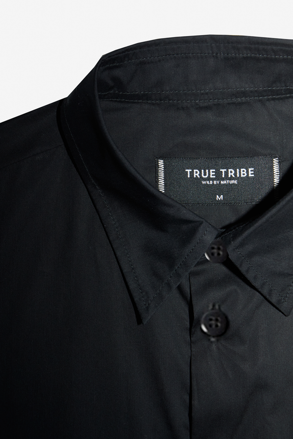 SmoothWeave Black Micro Twill Classic Shirt