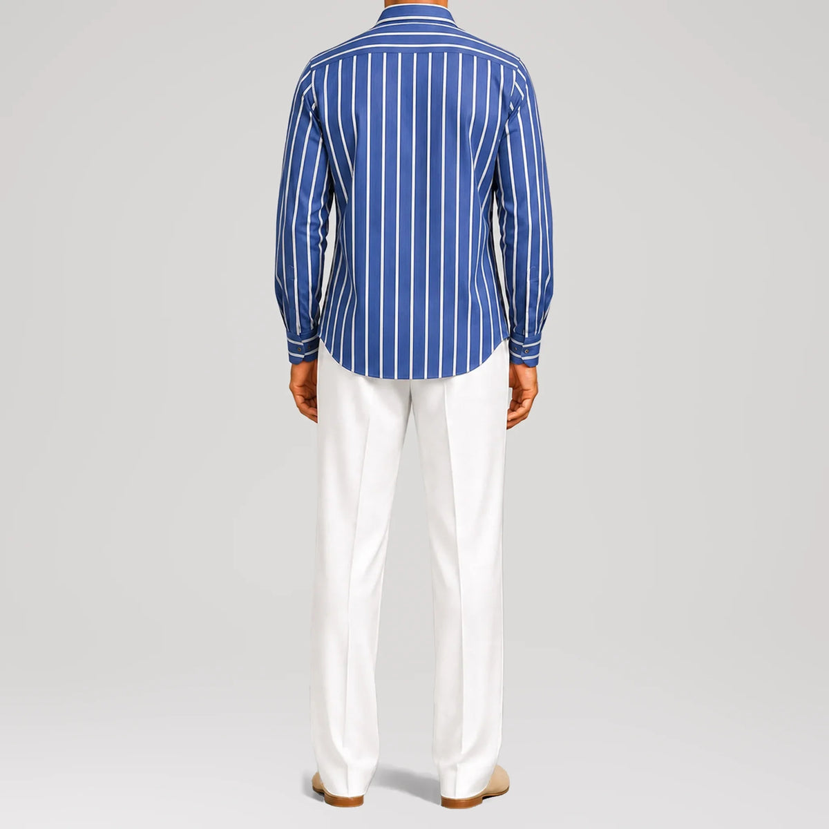BreathAir Marseille Stripes Classic Shirt, back view