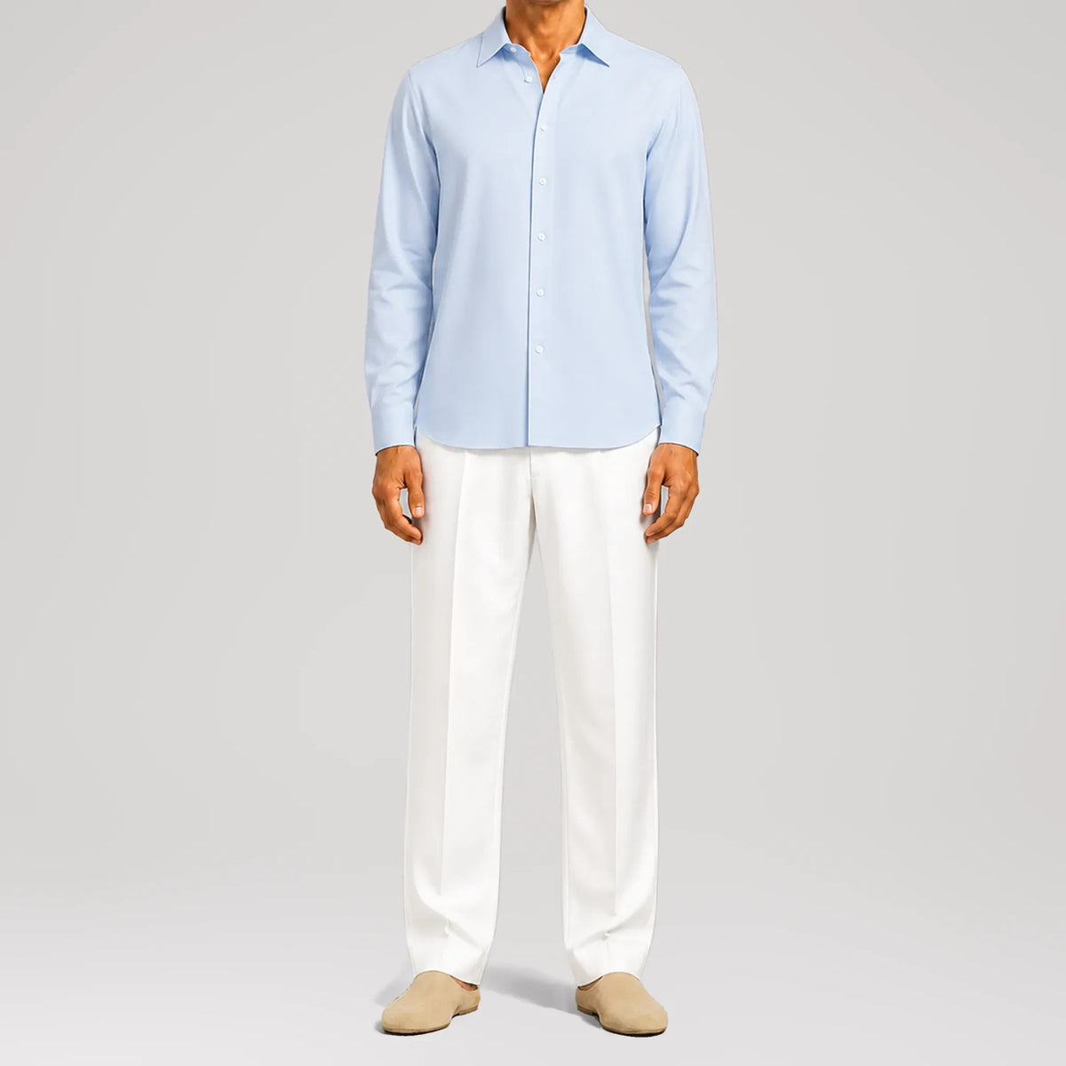 MicroTwill Sky Classic Shirt, front view
