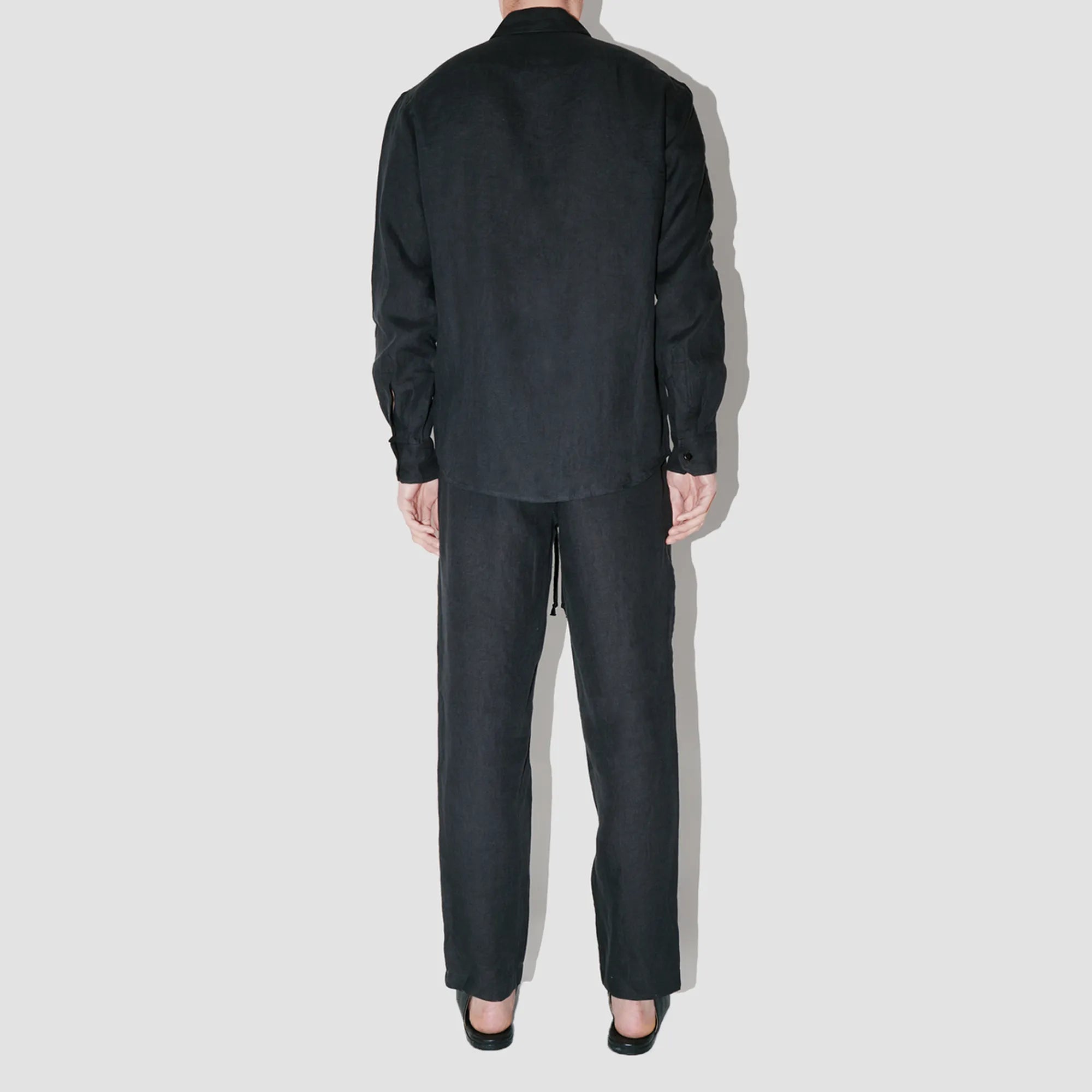 SmoothWeave Black Micro Twill Classic Shirt