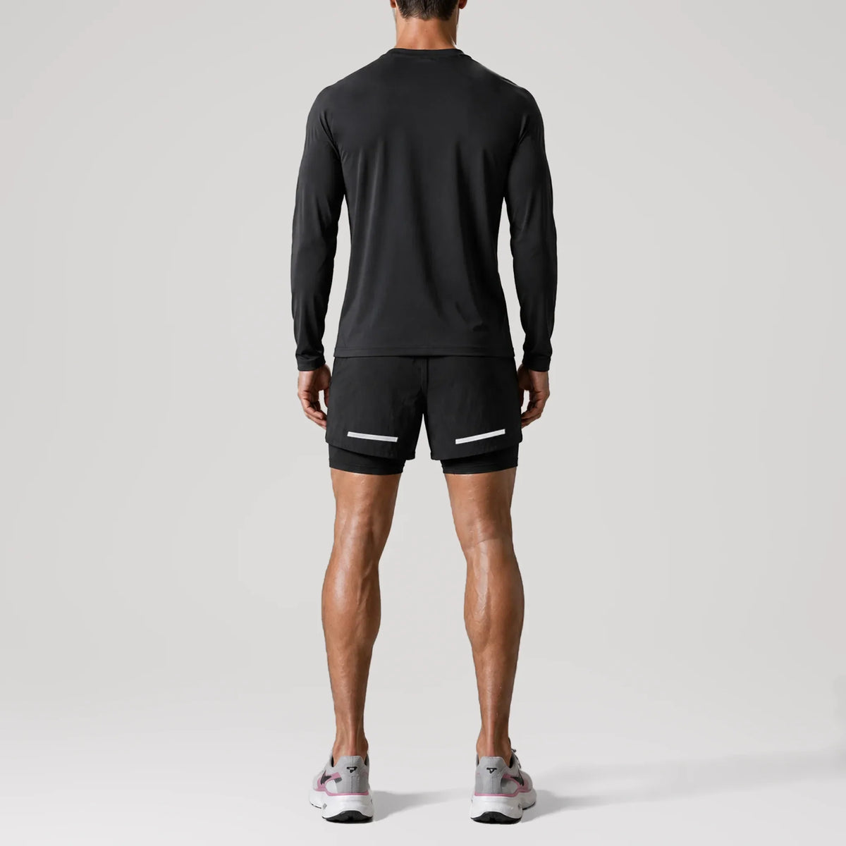 Renew Black Performance Long Sleeve Tee, back view