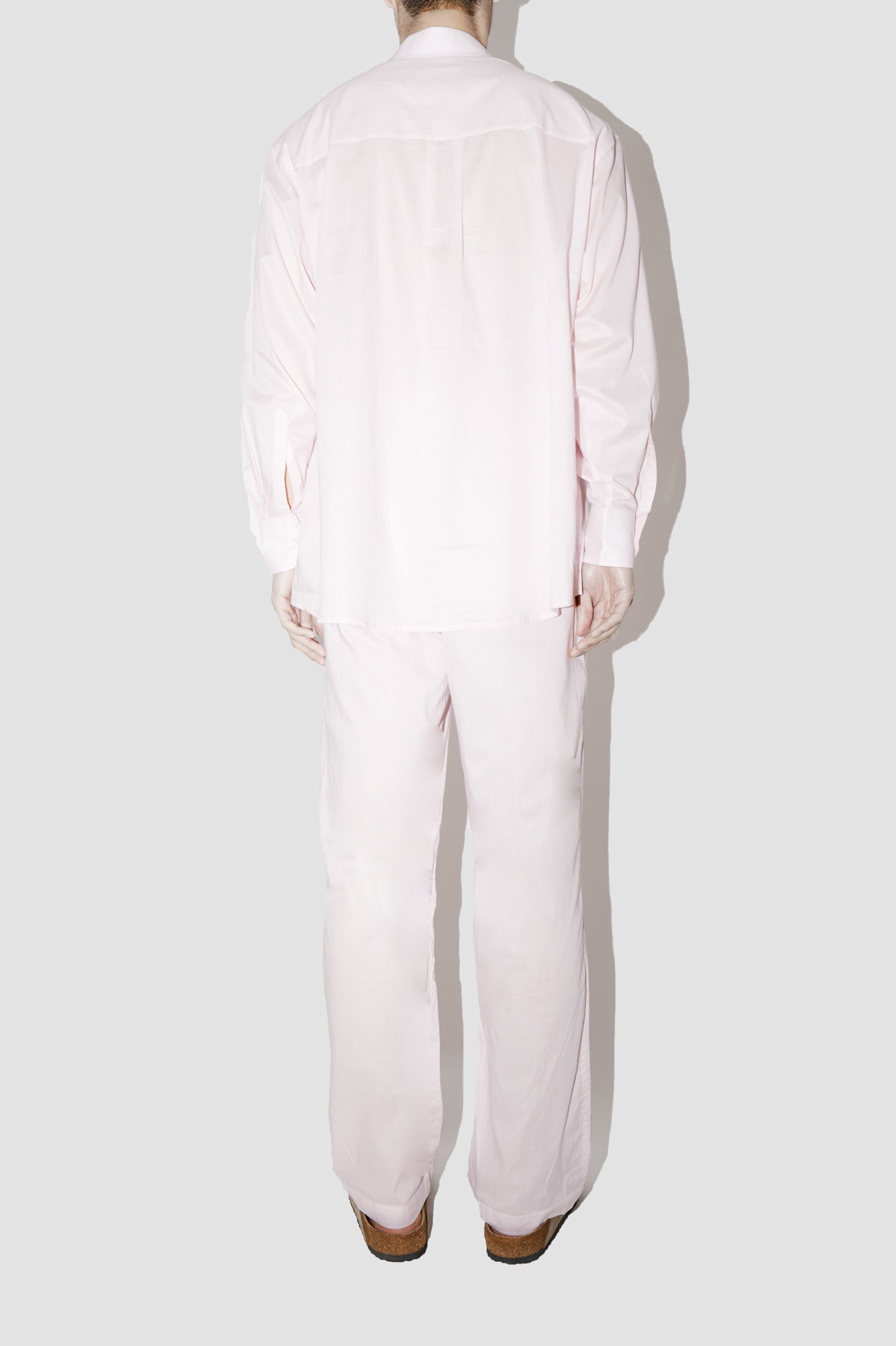 BreathAir Pink Cotton Voile Oversized Shirt